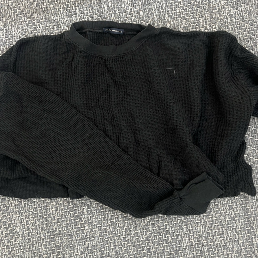 Brandy Melville Cropped Waffle long sleeve